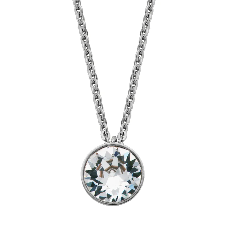 large vintage statement necklace Steelx Stainless Steel CZ Necklace