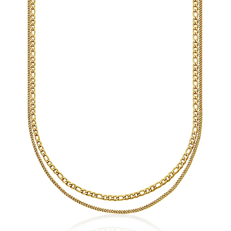 dainty sapphire gemstone bracelet Steelx Stainless Steel Yellow Gold-Tone Double Layer Chain Necklace dainty sapphire gemstone bracelet Steelx Stainless Steel Yellow Gold-Tone Double Layer Chain Necklace