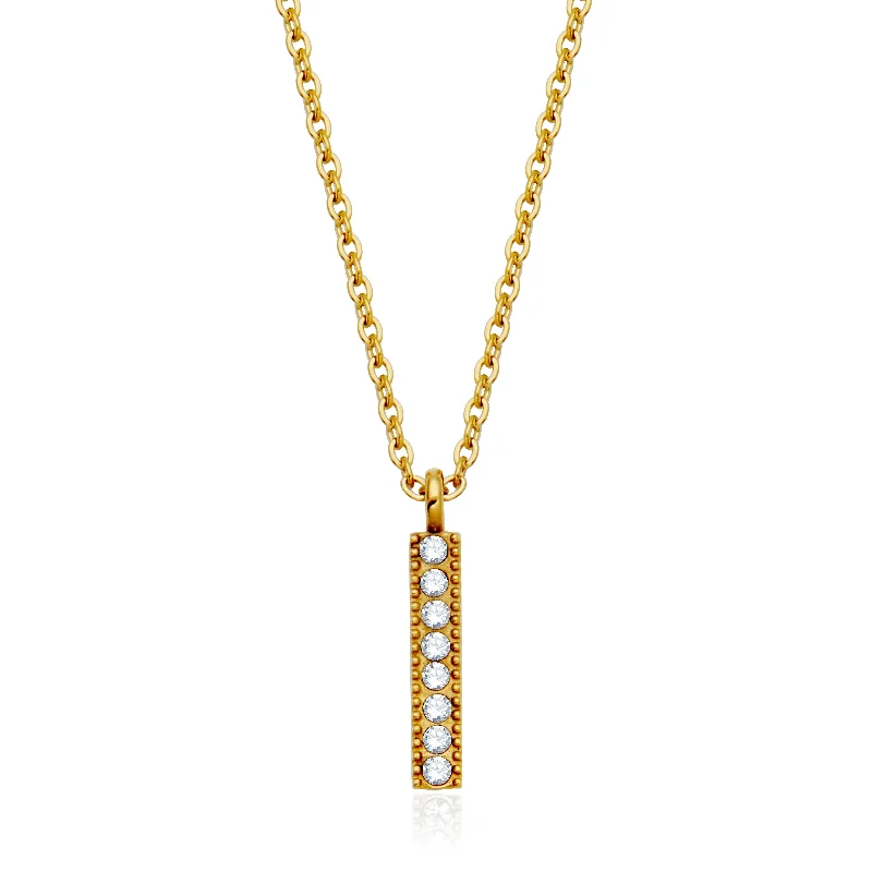 men’s titanium ring with diamonds Steelx Gold Tone & Crystal Necklace