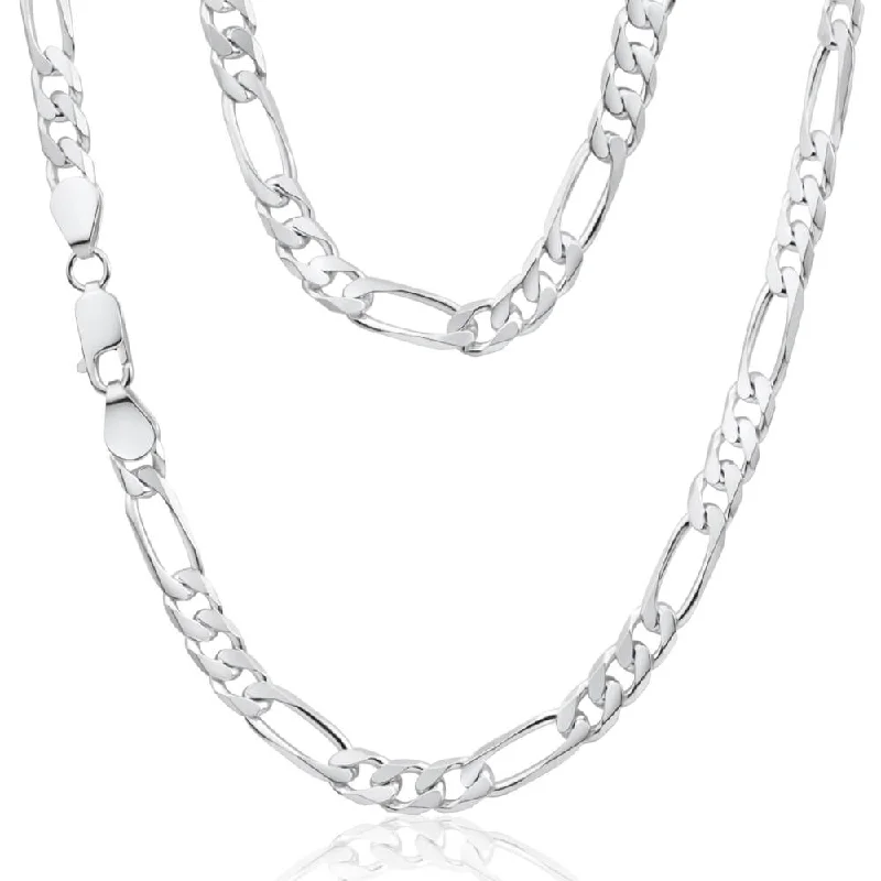 silver hoop earrings small Sterling Silver 55cm Diamond Cut Figaro 1-3 Chain