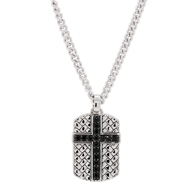 handcrafted gemstone toe ring STERLING SILVER AND BLACK SAPPHIRE DOG TAG CROSS PENDANT NECKLACE handcrafted gemstone toe ring STERLING SILVER AND BLACK SAPPHIRE DOG TAG CROSS PENDANT NECKLACE