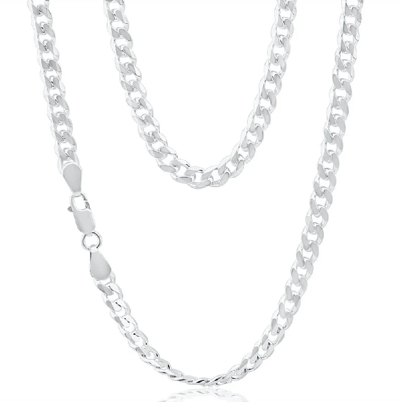 handcrafted gemstone drop earrings Sterling Silver Curb 150 Gauge 55cm Chain