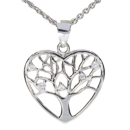 vintage locket necklace gold Casablanca Family Tree in Heart Sterling Silver Necklace vintage locket necklace gold Casablanca Family Tree in Heart Sterling Silver Necklace