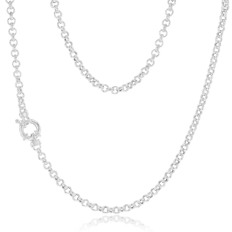 handcrafted turquoise necklace Sterling Silver Fancy 45cm Chain With Bolt Ring