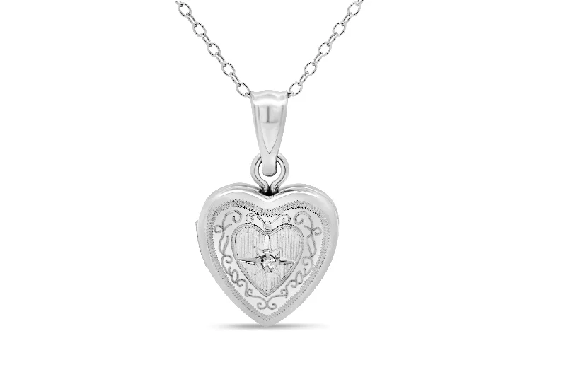 waterproof beach anklet stainless steel Sterling Silver Diamond Heart Locket Necklace
