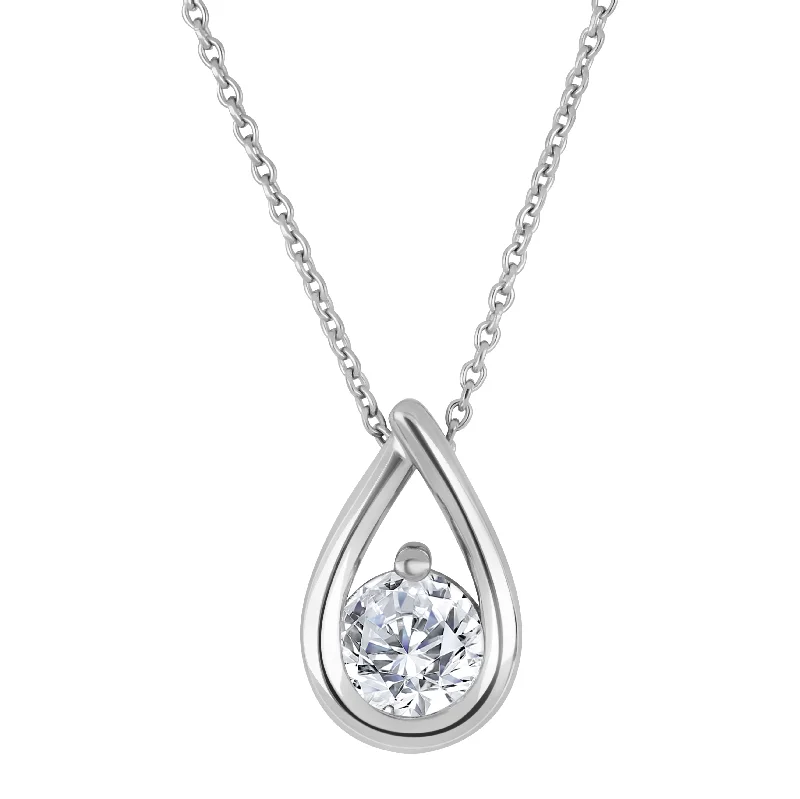 vintage-style floral brooch Casablanca Sterling Silver Lab Grown Round .50Ct Diamond Necklace vintage-style floral brooch Casablanca Sterling Silver Lab Grown Round .50Ct Diamond Necklace