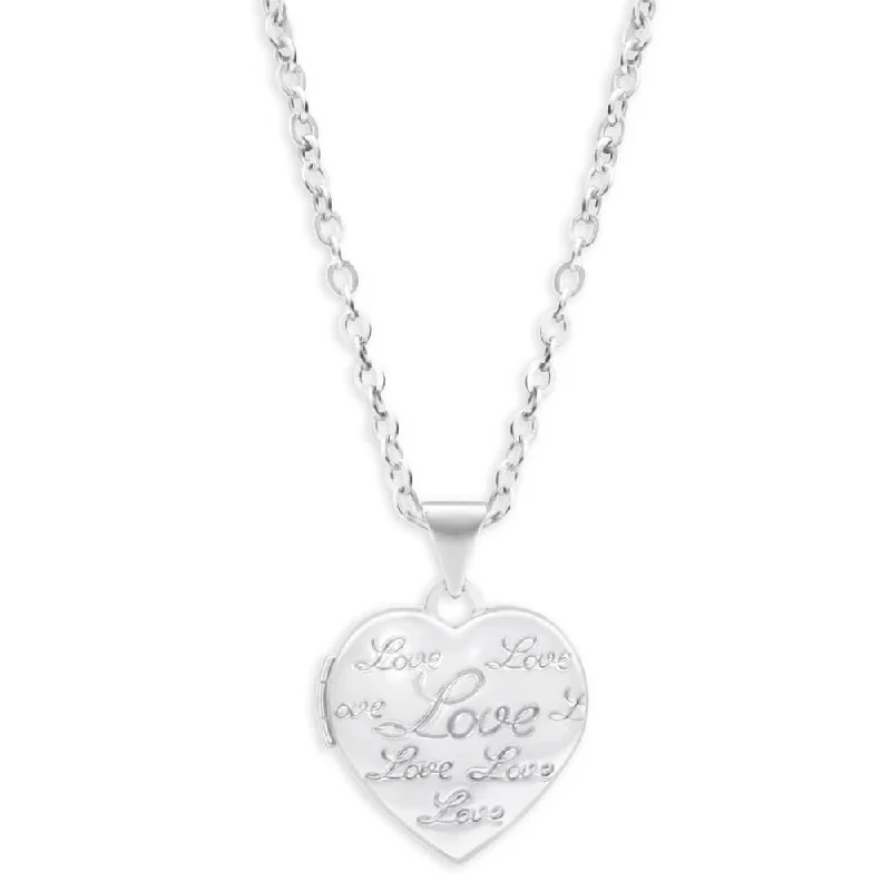 handcrafted gemstone ring women Sterling Silver Love Engraved Heart Locket
