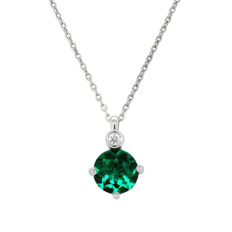 braided gold chain bracelet STERLING SILVER NECKLACE WITH LAB GROWN EMERALD AND DIAMOND ACCENTS, .02 CT braided gold chain bracelet STERLING SILVER NECKLACE WITH LAB GROWN EMERALD AND DIAMOND ACCENTS, .02 CT