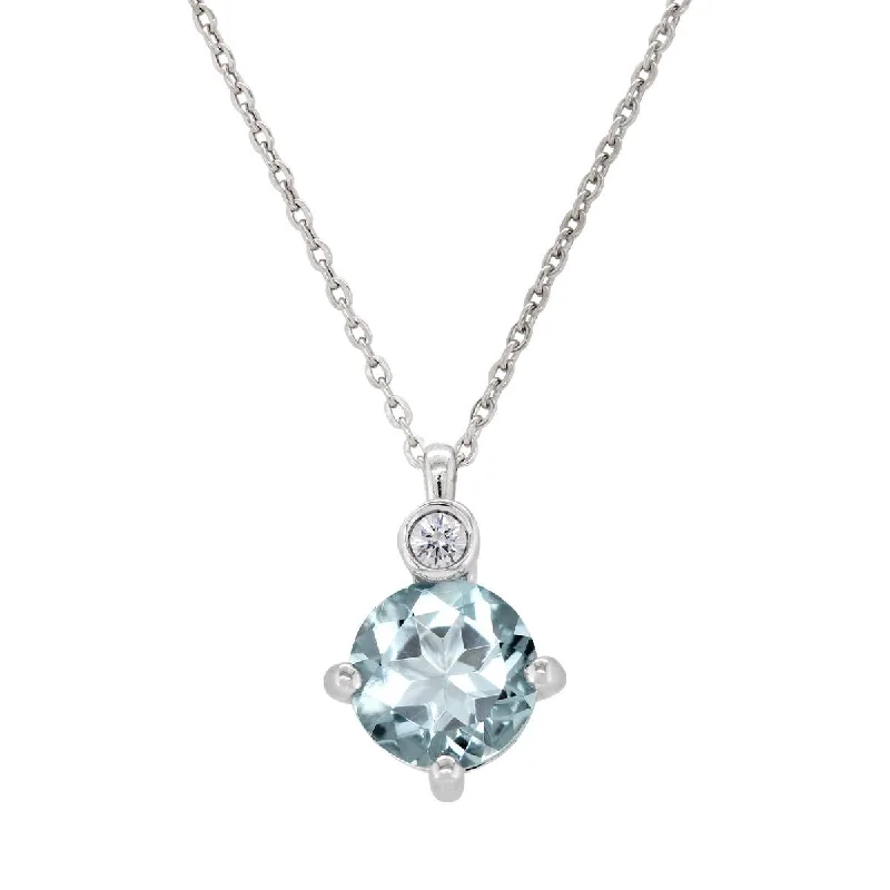 sterling silver angel wing pendant STERLING SILVER NECKLACE WITH PALE BLUE TOPAZ AND LAB GROWN DIAMOND, .02 CT sterling silver angel wing pendant STERLING SILVER NECKLACE WITH PALE BLUE TOPAZ AND LAB GROWN DIAMOND, .02 CT