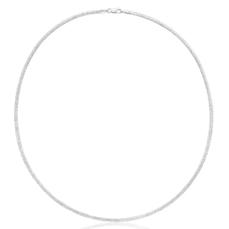 silver infinity symbol bracelet Sterling Silver Omega 2.5mm Necklace 45cm