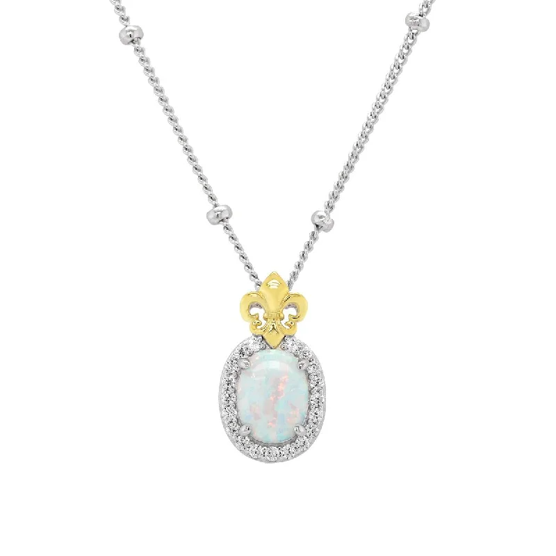 unique blue topaz ring STERLING SILVER OPAL PENDANT WITH GOLD ACCENTS AND CZ HALO