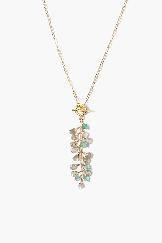 classic diamond hoop earrings Stone Toggle Necklace