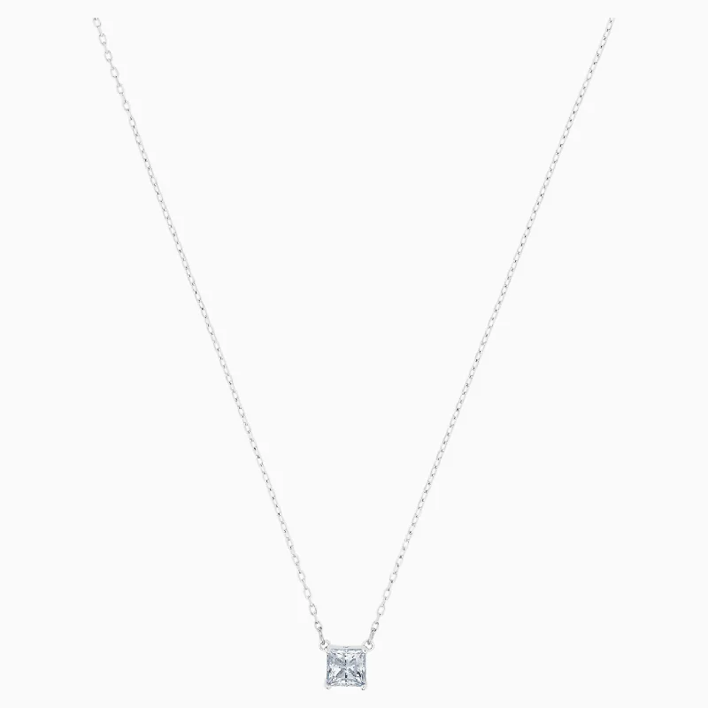dainty rose gold chain bracelet Swarovski Attract Necklace: White