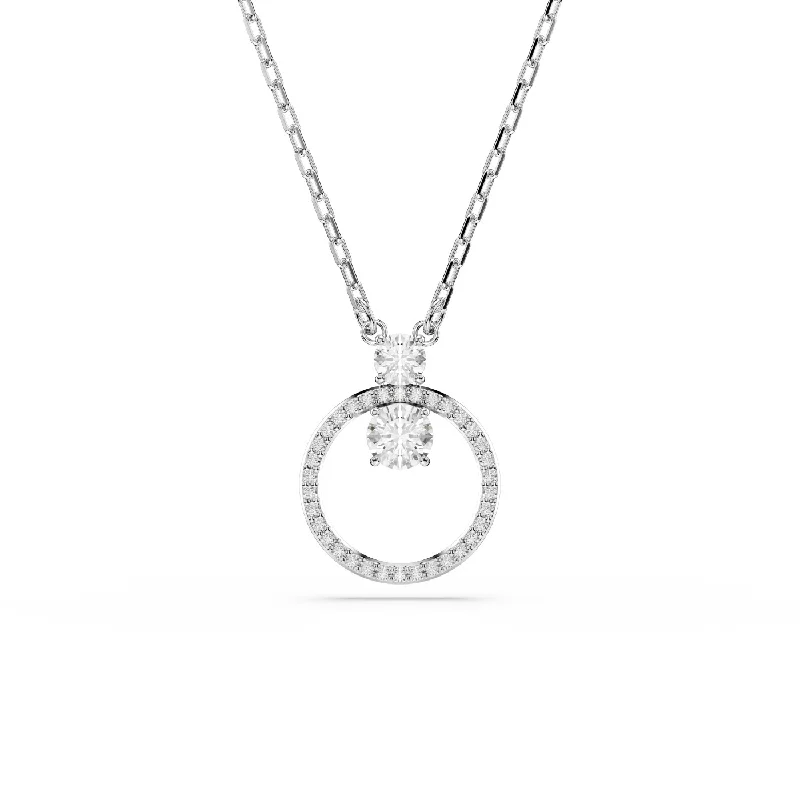 vintage filigree engagement ring Swarovski Constella Circle Necklace