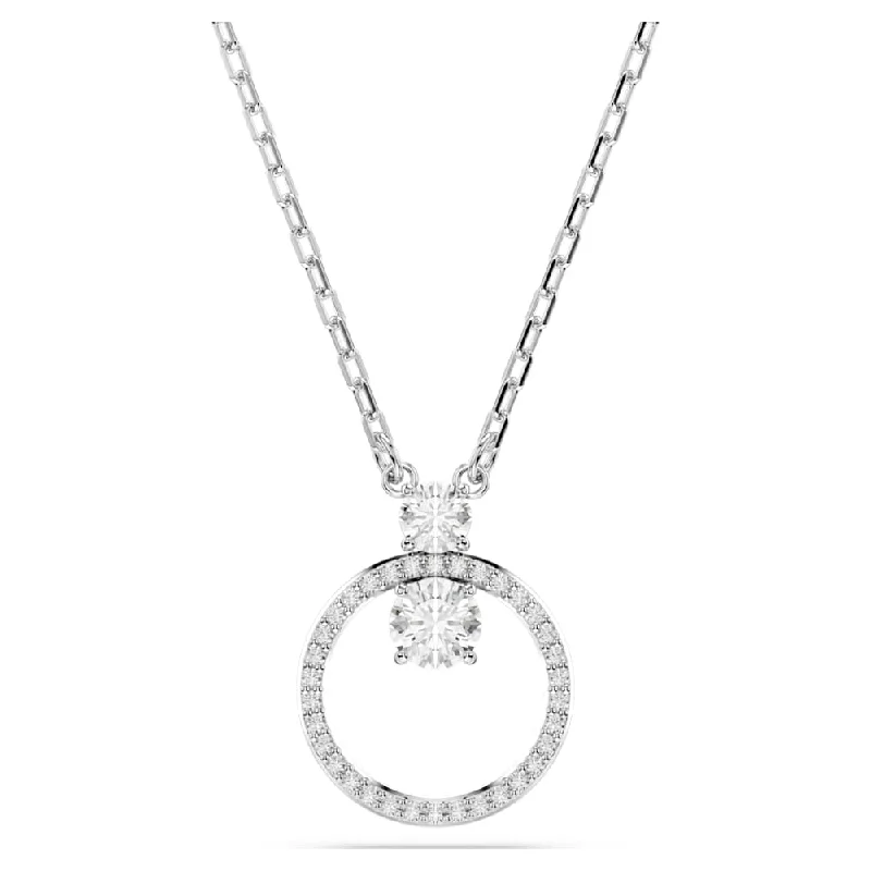 silver Celtic knot necklace Swarovski Constella Circle Necklace