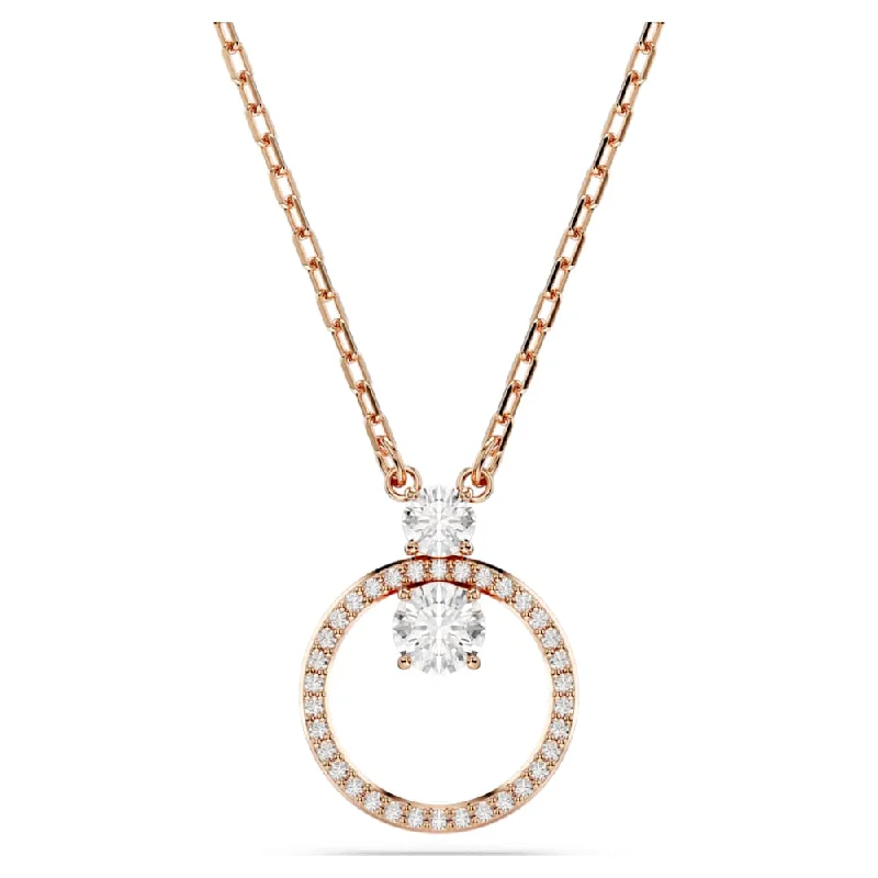 braided wedding ring men Swarovski Constella Rose Circle Necklace