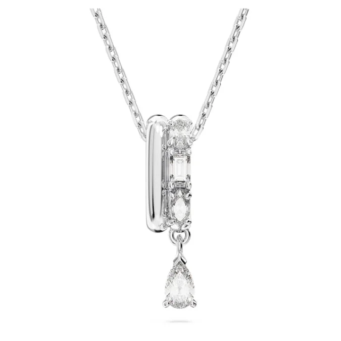 handmade wire-wrapped gemstone ring Swarovski Dextera Necklace: White