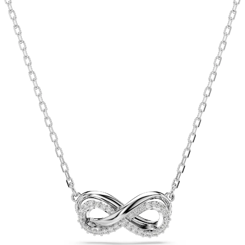 solid gold cartilage hoop Swarovski Hyperbola Infinity Necklace