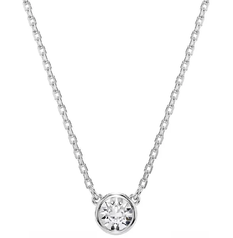 hexagon-shaped engagement ring unique Swarovski Imber Bezel Necklace