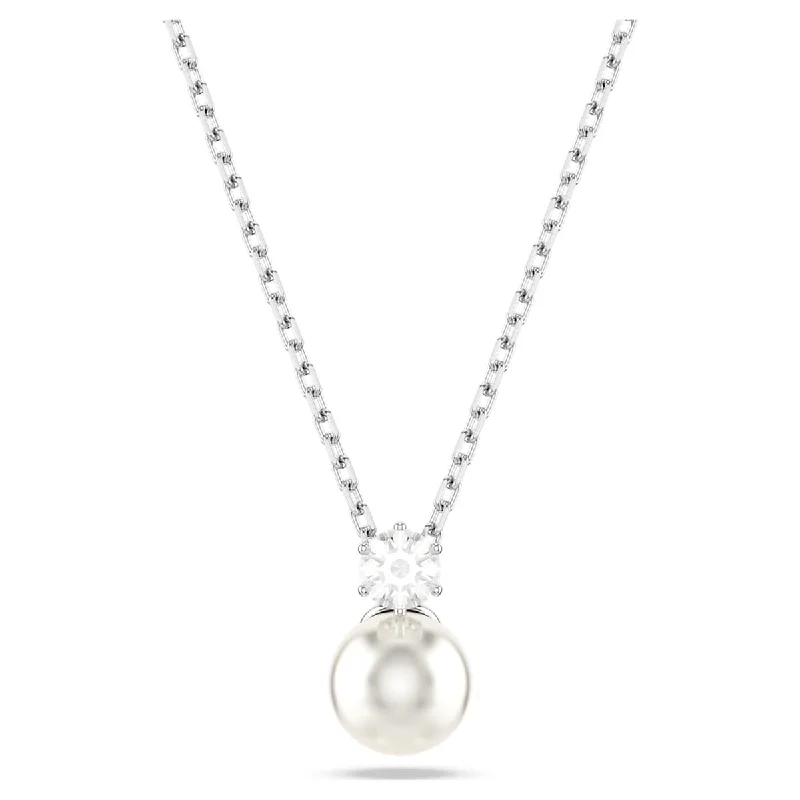 classic wedding set with diamonds Swarovski Matrix Pearl & Crystal Necklace