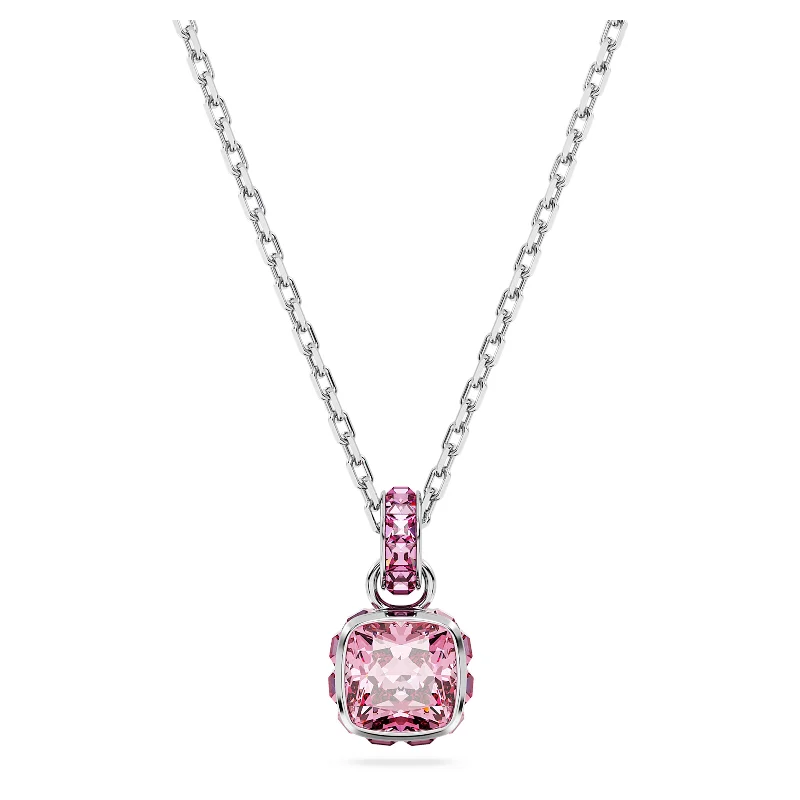 diamond halo engagement ring Swarovski October Birthstone Necklace