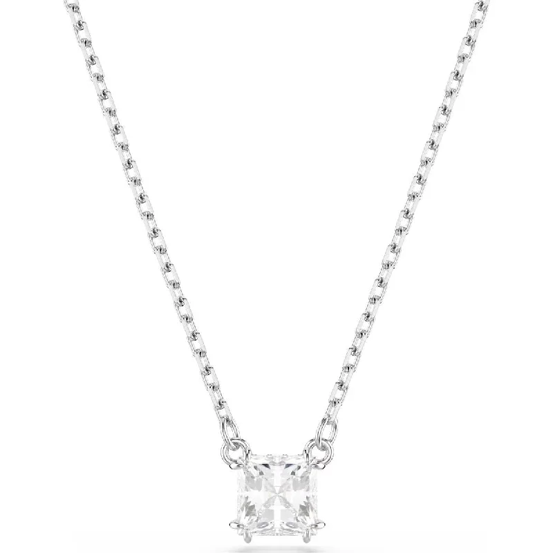 real diamond solitaire ring Swarovski Square Crystal Necklace