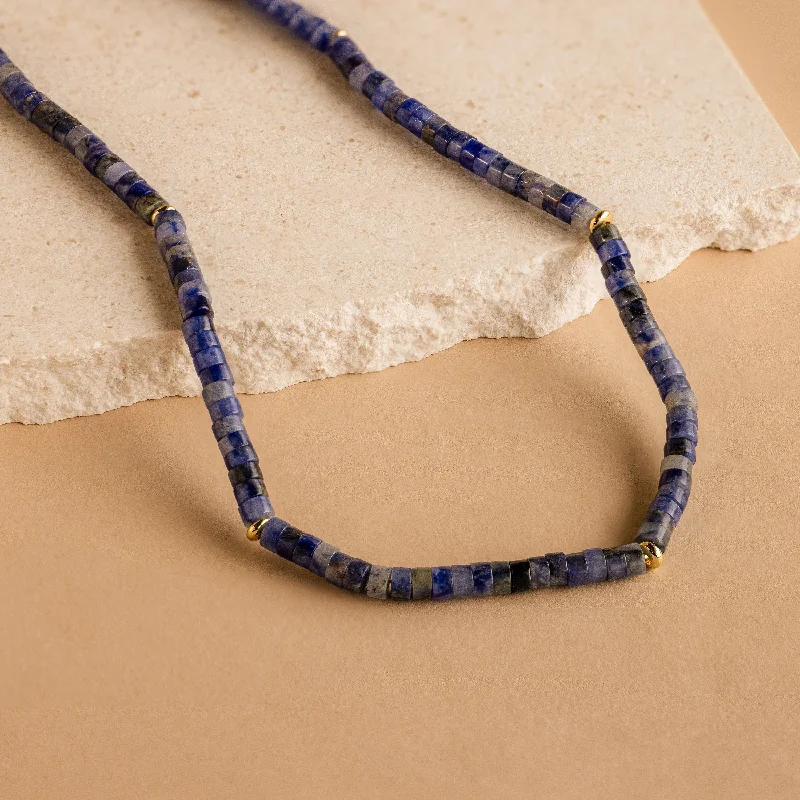 hammered copper wedding band Tanzanite Beaded Necklace