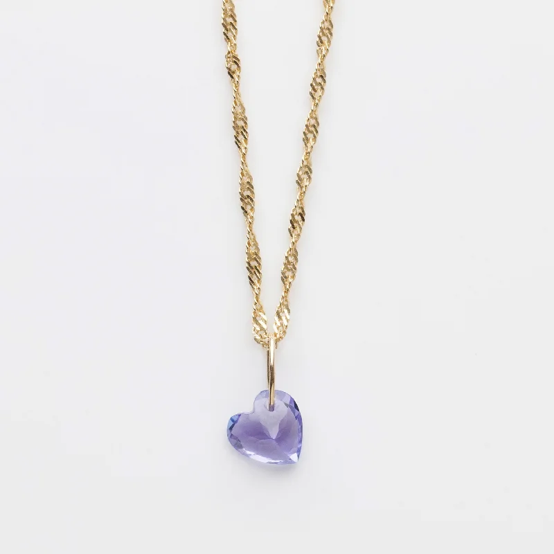 pearl and silver bracelet Exclusive Heart Tanzanite Necklace
