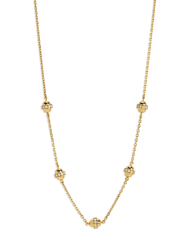 modern baguette diamond ring The 5 Atom Yellow Gold Necklace