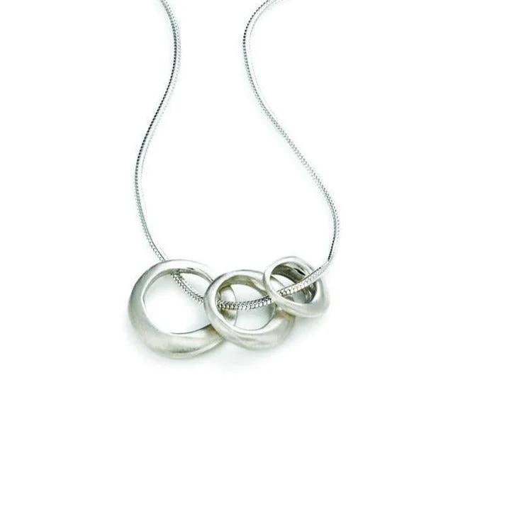 vintage citrine ring Three Rings Necklace