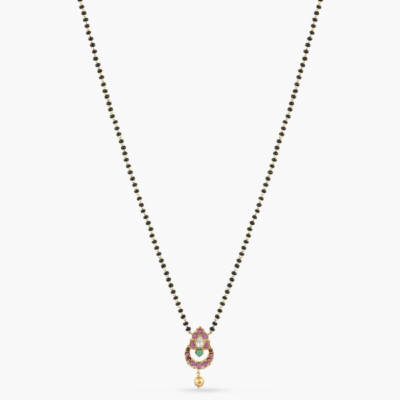 chunky chain necklace trendy Traditional Splendor Silver Mangalsutra