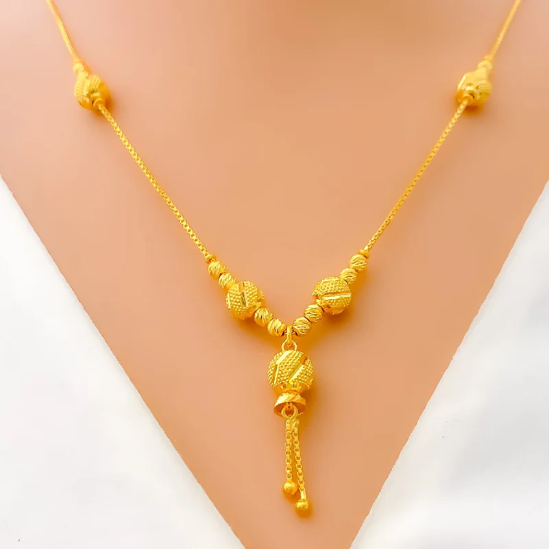 Trendy Dynamic 22k Gold Necklace