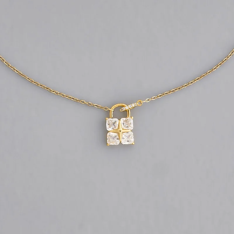 modern geometric silver ring Trendy Necklace 175563