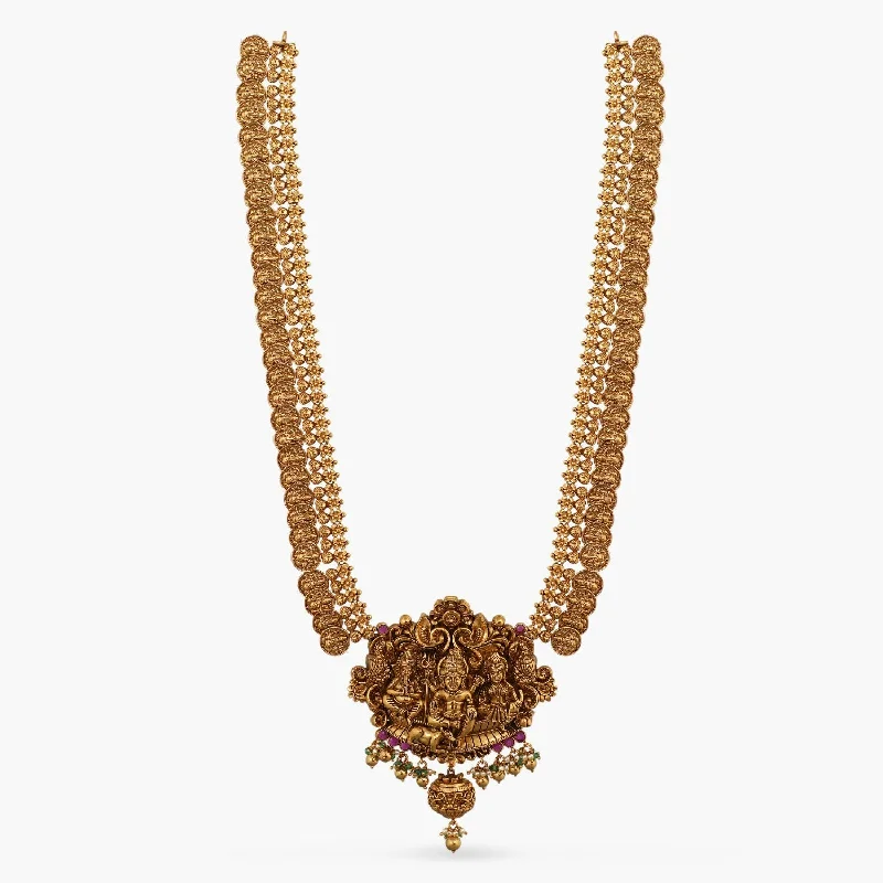 vintage rose gold engagement ring Trimurti Coin Temple Silver Necklace Set