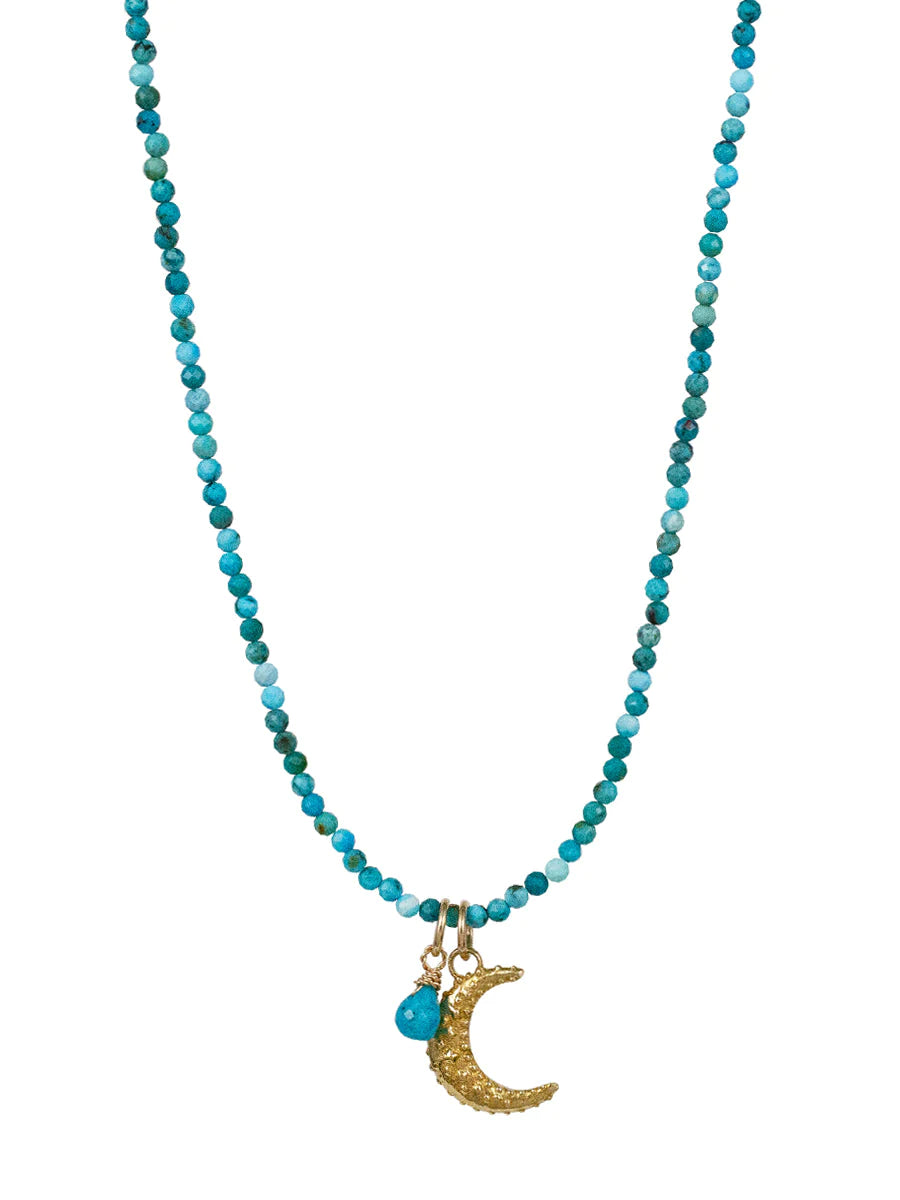 vintage diamond drop necklace Turquoise Selene Necklace