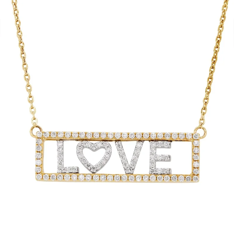 yellow sapphire engagement ring TWO-TONE GOLD AND DIAMOND LOVE PENDANT NECKLACE, 1.06 CT TW yellow sapphire engagement ring TWO-TONE GOLD AND DIAMOND LOVE PENDANT NECKLACE, 1.06 CT TW