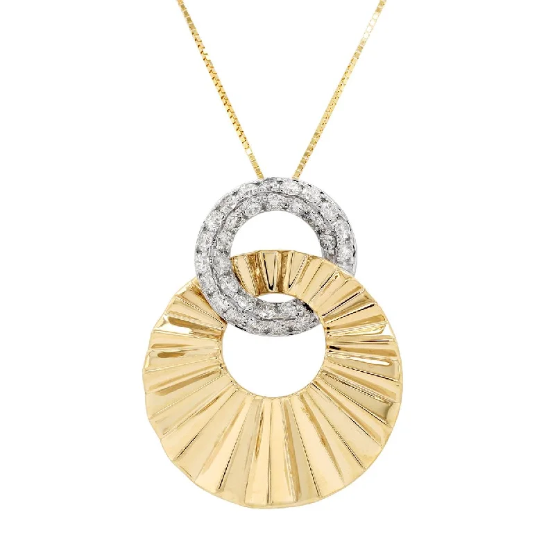 personalized engraved locket TWO-TONE GOLD NECKLACE WITH DIAMONDS AND TEXTURED FINISH, .75 CT TW personalized engraved locket TWO-TONE GOLD NECKLACE WITH DIAMONDS AND TEXTURED FINISH, .75 CT TW