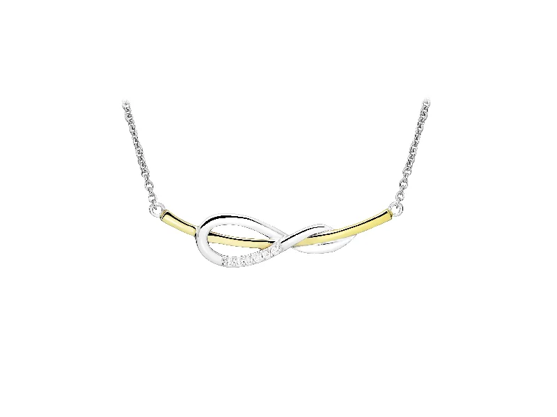 hammered copper wedding band Casablanca Two Tone Infinity Knot Necklace