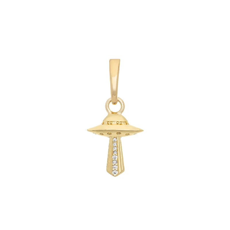personalized ring with name UFO Charm