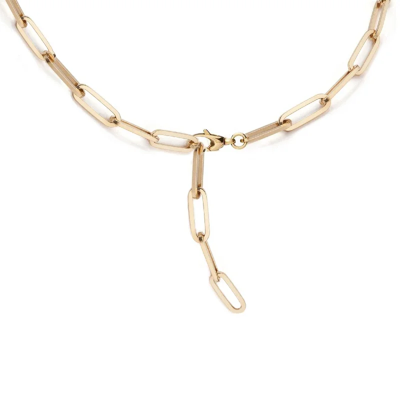aquamarine birthstone necklace March LINK Gold Plated Necklace