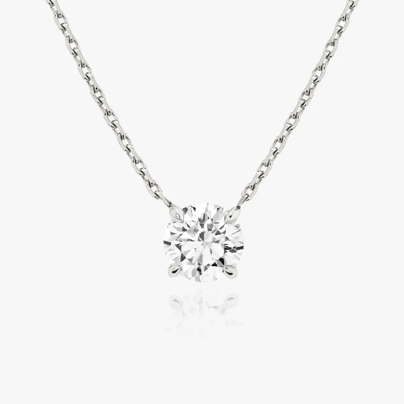 handmade beaded stretch bracelet Solitaire Round Brilliant 14K Whitegold Necklace w. Lab-Grown Diamond handmade beaded stretch bracelet Solitaire Round Brilliant 14K Whitegold Necklace w. Lab-Grown Diamond