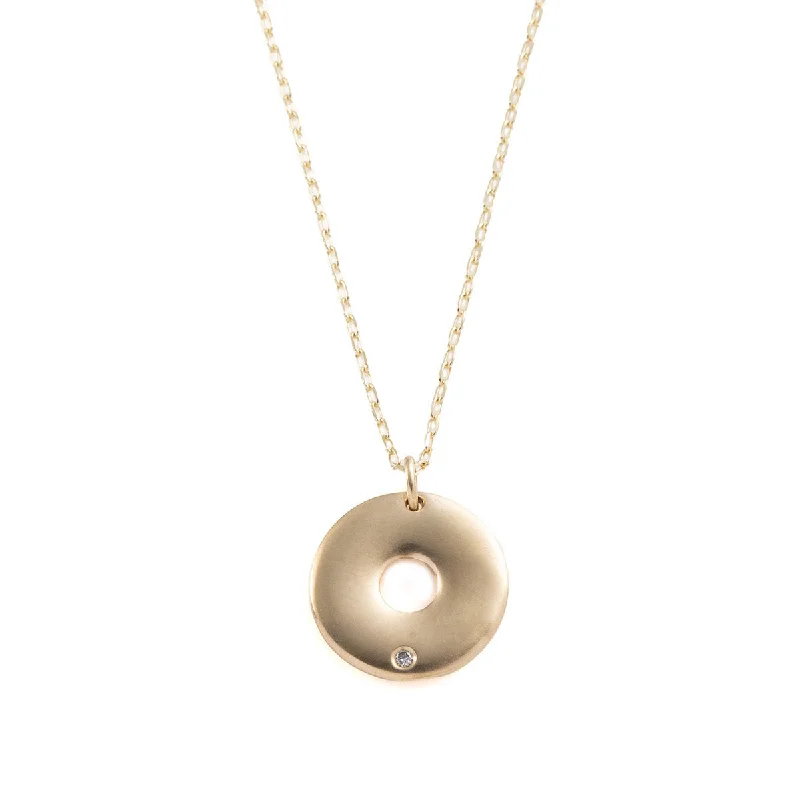 celestial astrology sign ring "Wheel of Fortune" Diamond Necklace