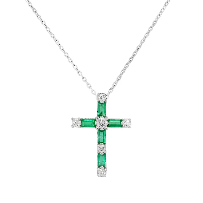 black opal engagement ring WHITE GOLD CROSS PENDANT WITH BAGUETTE EMERALDS AND ROUND DIAMONDS, .15 CT TW black opal engagement ring WHITE GOLD CROSS PENDANT WITH BAGUETTE EMERALDS AND ROUND DIAMONDS, .15 CT TW