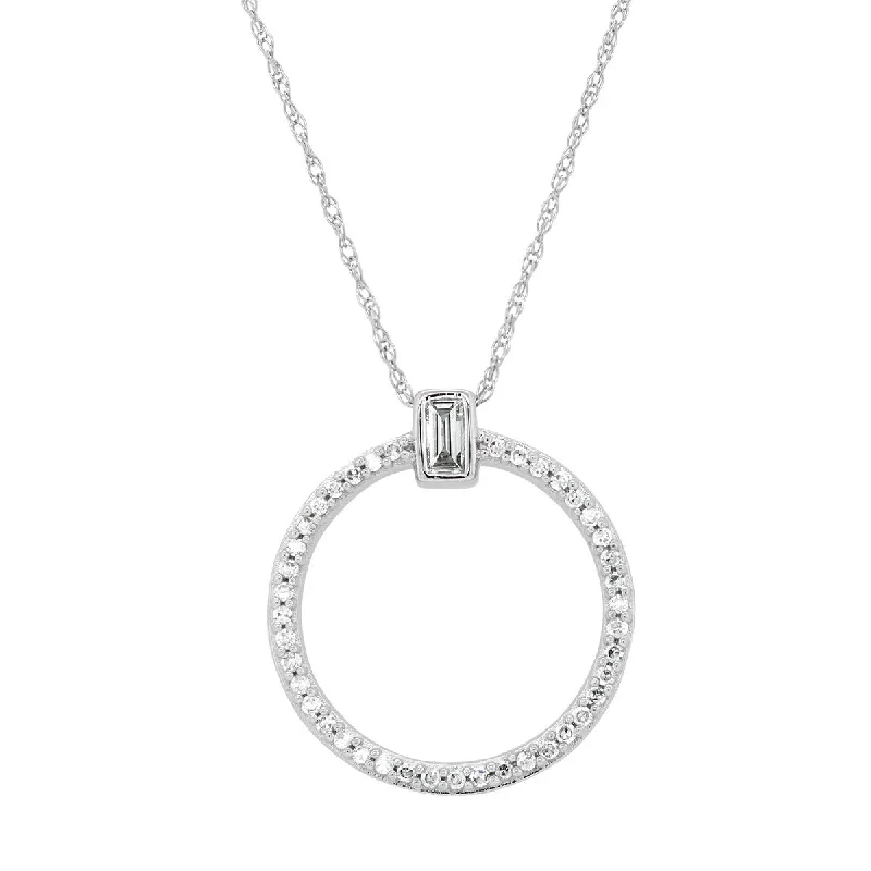 dainty lotus flower ring WHITE GOLD DIAMOND NECKLACE WITH CIRCLE DIAMOND PENDANT, .15 CT TW dainty lotus flower ring WHITE GOLD DIAMOND NECKLACE WITH CIRCLE DIAMOND PENDANT, .15 CT TW