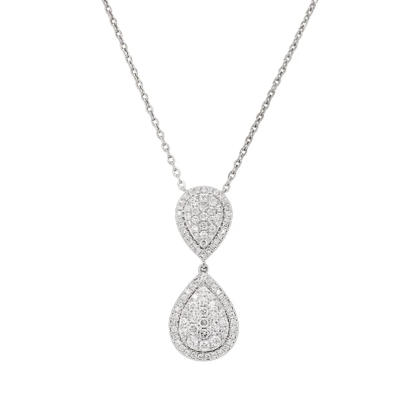 sapphire and diamond eternity ring WHITE GOLD DIAMOND PAVE PENDANT WITH 103 DIAMONDS, 1.42 CT TW sapphire and diamond eternity ring WHITE GOLD DIAMOND PAVE PENDANT WITH 103 DIAMONDS, 1.42 CT TW