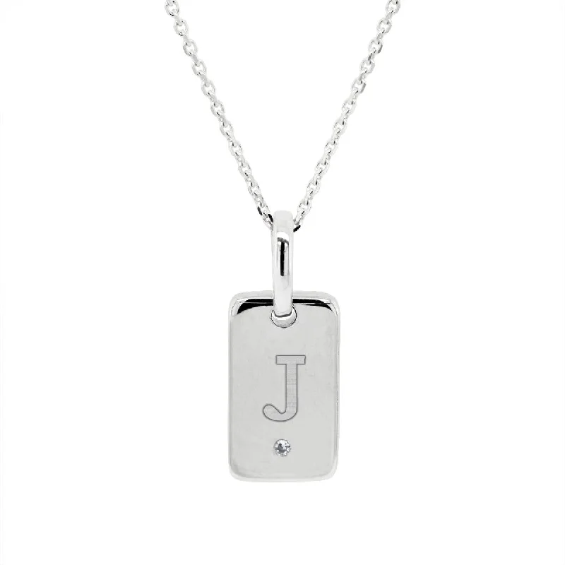 vintage flower brooch pin WHITE GOLD J INITIAL PENDANT NECKLACE