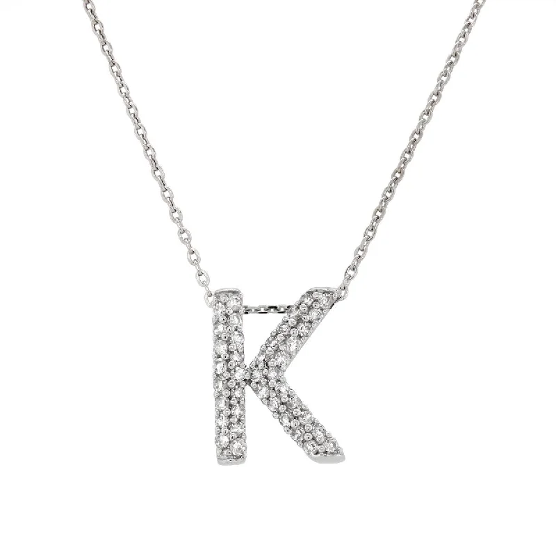 engraved pendant necklace WHITE GOLD K INITIAL DIAMOND PENDANT NECKLACE, .15 ct tw engraved pendant necklace WHITE GOLD K INITIAL DIAMOND PENDANT NECKLACE, .15 ct tw