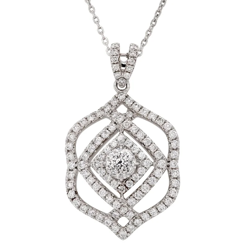 white gold necklace simple WHITE GOLD PENDANT WITH ROSE CUT CENTER DIAMOND, 1 3/4 CT TW white gold necklace simple WHITE GOLD PENDANT WITH ROSE CUT CENTER DIAMOND, 1 3/4 CT TW