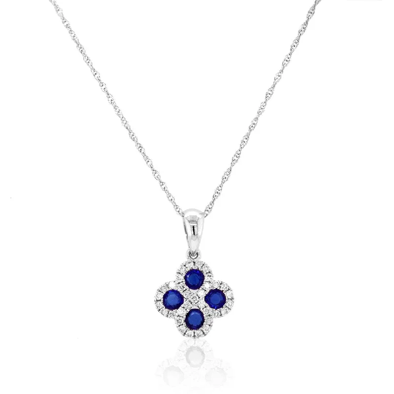 real tourmaline birthstone ring WHITE GOLD PENDANT WITH ROUND CUT SAPPHIRES AND DIAMONDS, .13 CT TW real tourmaline birthstone ring WHITE GOLD PENDANT WITH ROUND CUT SAPPHIRES AND DIAMONDS, .13 CT TW