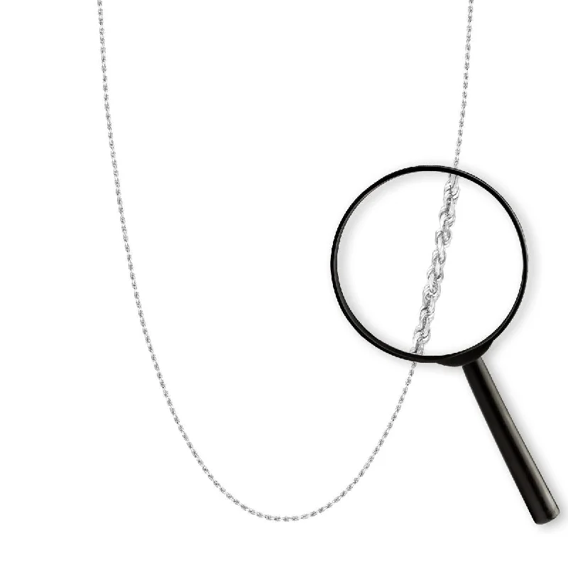 minimalist gold crescent moon necklace WHITE GOLD ROPE CHAIN NECKLACE, 1.8MM